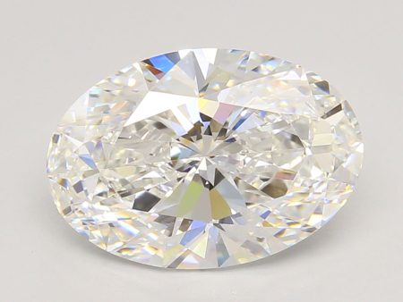 3.93 Carat Oval Cut Lab-Created Diamond on Sale