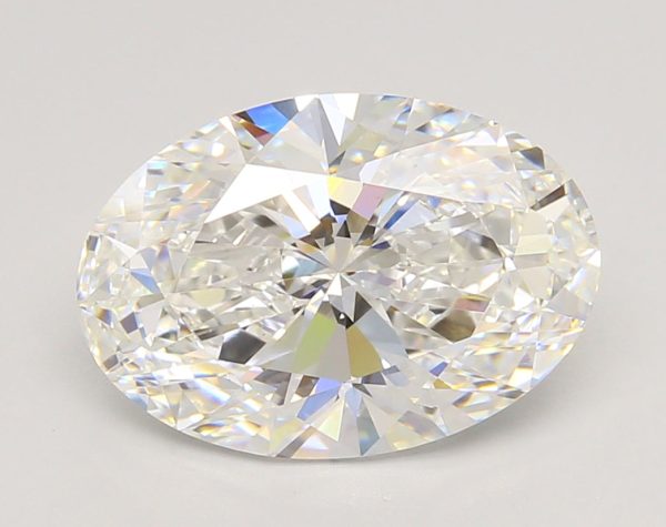 3.93 Carat Oval Cut Lab-Created Diamond on Sale