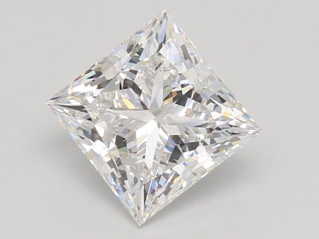 3.91 Carat Princess Cut Lab-Created Diamond For Sale