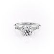 The Stephanie Set With A 1.5 Carat Round Moissanite Hot on Sale