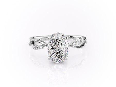 The Daisy Set With A 3.5 Carat Oval Moissanite Online Hot Sale