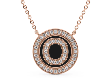 Initial Diamond Disk Pendant on Sale