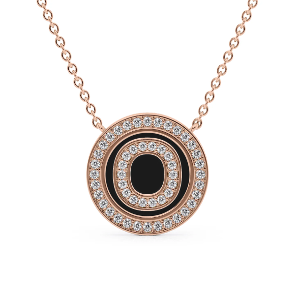 Initial Diamond Disk Pendant on Sale