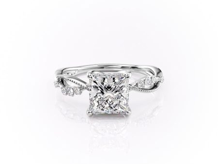 The Daisy Set With A 2 Carat Princess Moissanite Sale