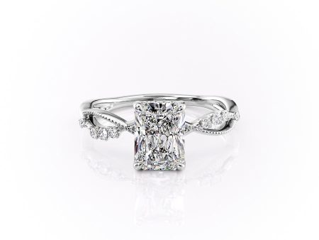 The Daisy Set With A 1.5 Carat Radiant Moissanite Online Hot Sale