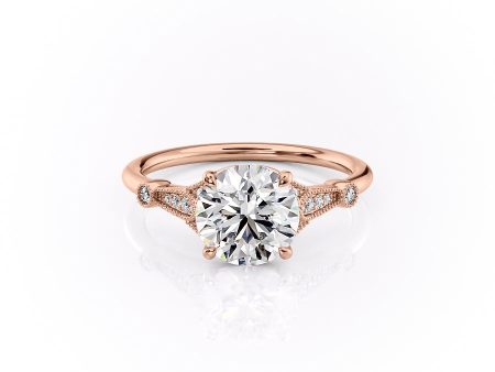 The Stephanie Set With A 5 Carat Round Moissanite Fashion