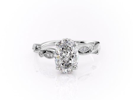 The Robin Set With A 3.5 Carat Oval Moissanite Online Sale