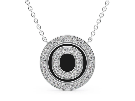 Initial Diamond Disk Pendant on Sale