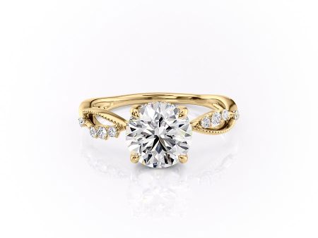 The Daisy Set With A 3 Carat Round Moissanite Hot on Sale