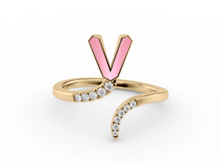 Initial Letter Dainty Ring For Cheap