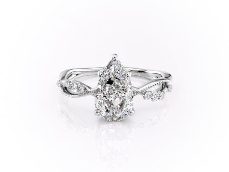 The Daisy Set With A 1.5 Carat Pear Moissanite Online