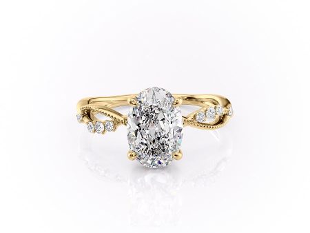 The Daisy Set With A 1.5 Carat Oval Moissanite For Discount