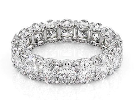 5.8ct Oval U Pave Prong Eternity Hot on Sale