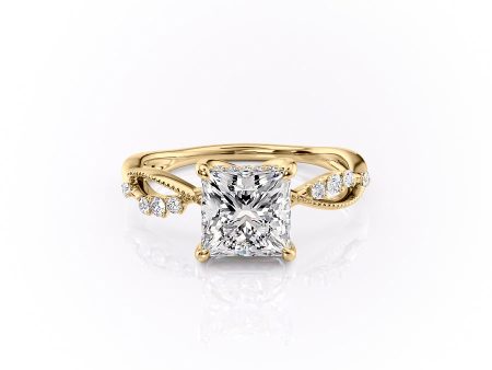 The Daisy Set With A 5 Carat Princess Moissanite For Cheap