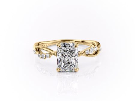 The Daisy Set With A 1 Carat Radiant Moissanite Online Sale