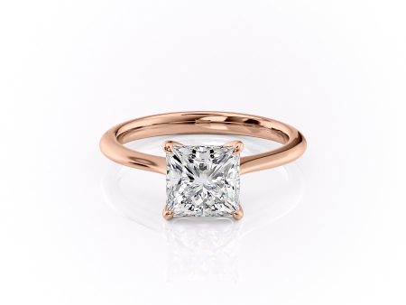 The Katelyn Set With A 2.5 Carat Princess Moissanite For Sale