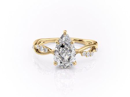 The Daisy Set With A 2.5 Carat Pear Moissanite Online Hot Sale