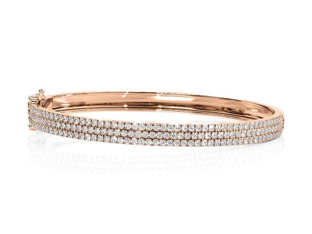 3 Row Pave Bangle Hot on Sale