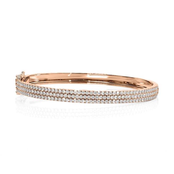 3 Row Pave Bangle Hot on Sale