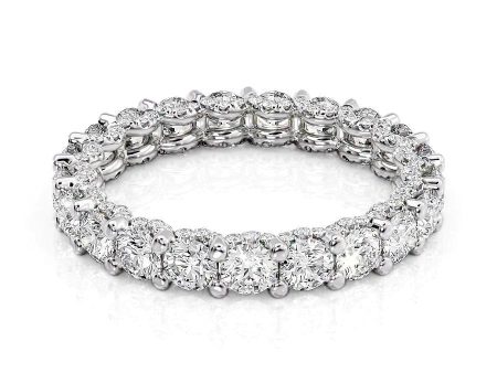 2.3ct Round U Pave Prong Eternity Online now