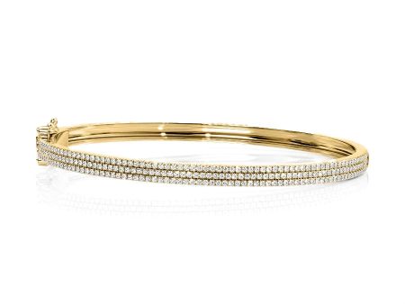 3 Row Pave Bangle Online Sale