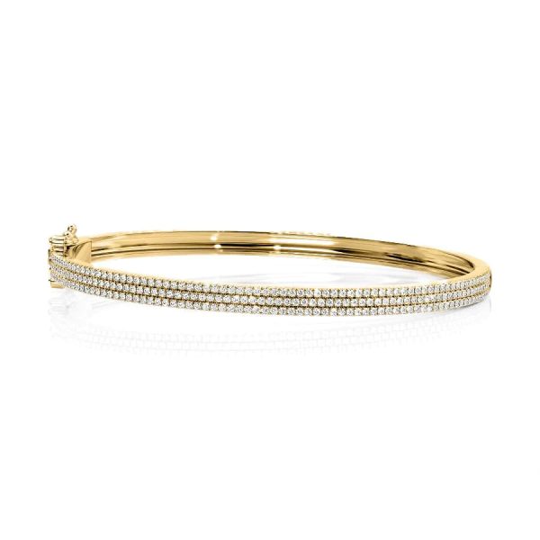 3 Row Pave Bangle Online Sale