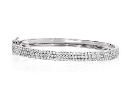 3 Row Pave Bangle Discount