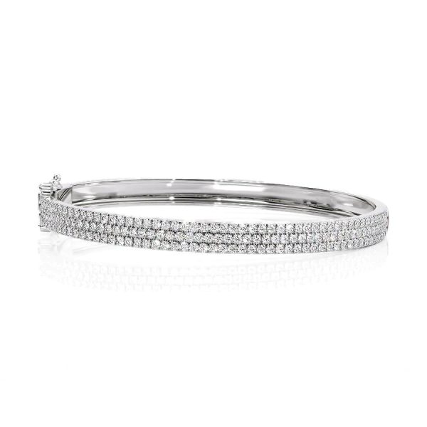 3 Row Pave Bangle Discount