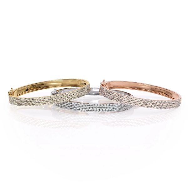 5 Row Pave Bangle Online now