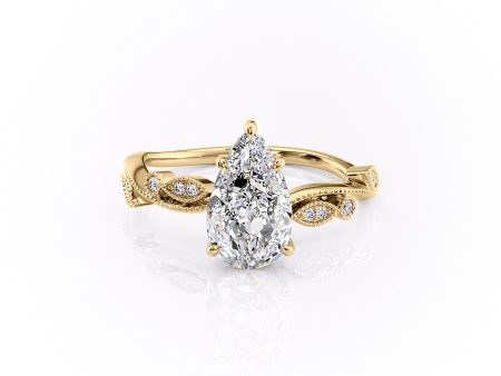 The Robin Set With A 2.5 Carat Pear Moissanite Cheap