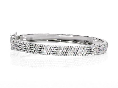 5 Row Pave Bangle Online Sale