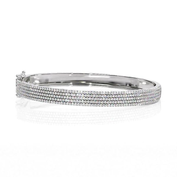 5 Row Pave Bangle Online Sale