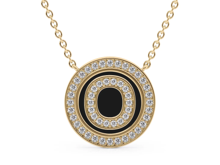 Initial Diamond Disk Pendant Hot on Sale