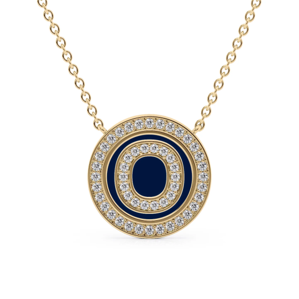 Initial Diamond Disk Pendant Online Sale