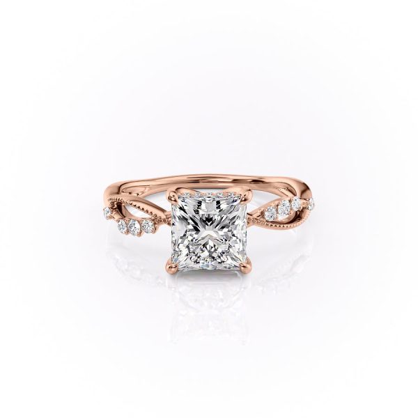 The Daisy Set With A 2 Carat Princess Moissanite For Discount