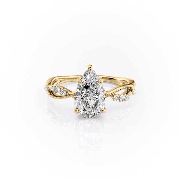 The Daisy Set With A 1 Carat Pear Moissanite For Discount