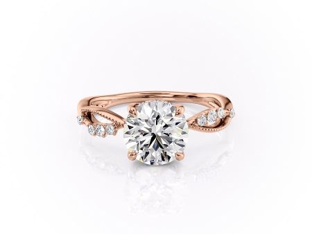 The Daisy Set With A 3.5 Carat Round Moissanite Online Hot Sale