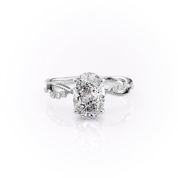 The Daisy Set With A 1 Carat Oval Moissanite Online