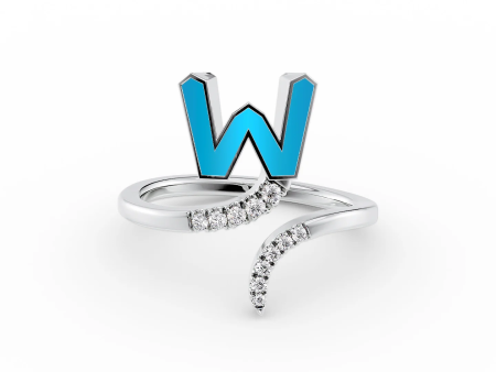 Initial Letter Dainty Ring Fashion