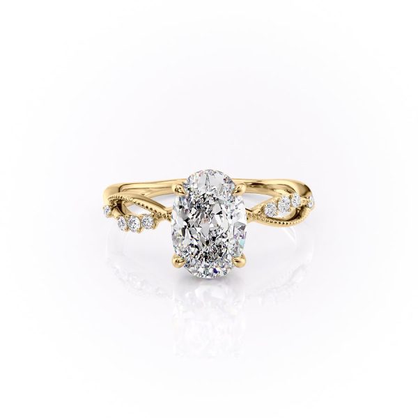 The Daisy Set With A 4 Carat Oval Moissanite Online now