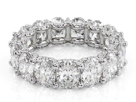 7.8ct Oval U Pave Prong Eternity Online Hot Sale