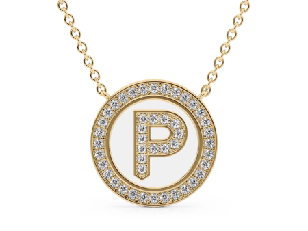 Initial Diamond Disk Pendant Online