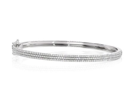 3 Row Pave Bangle Sale